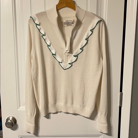 Tory Sport Performance Cashmere Ruffle 